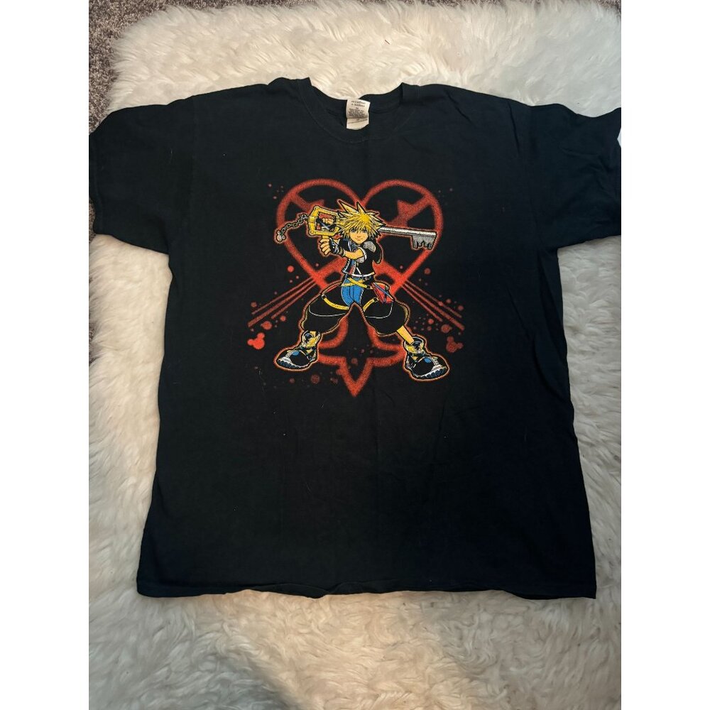 Anime Sora Kingdom Hearts Gildan Tshirt L